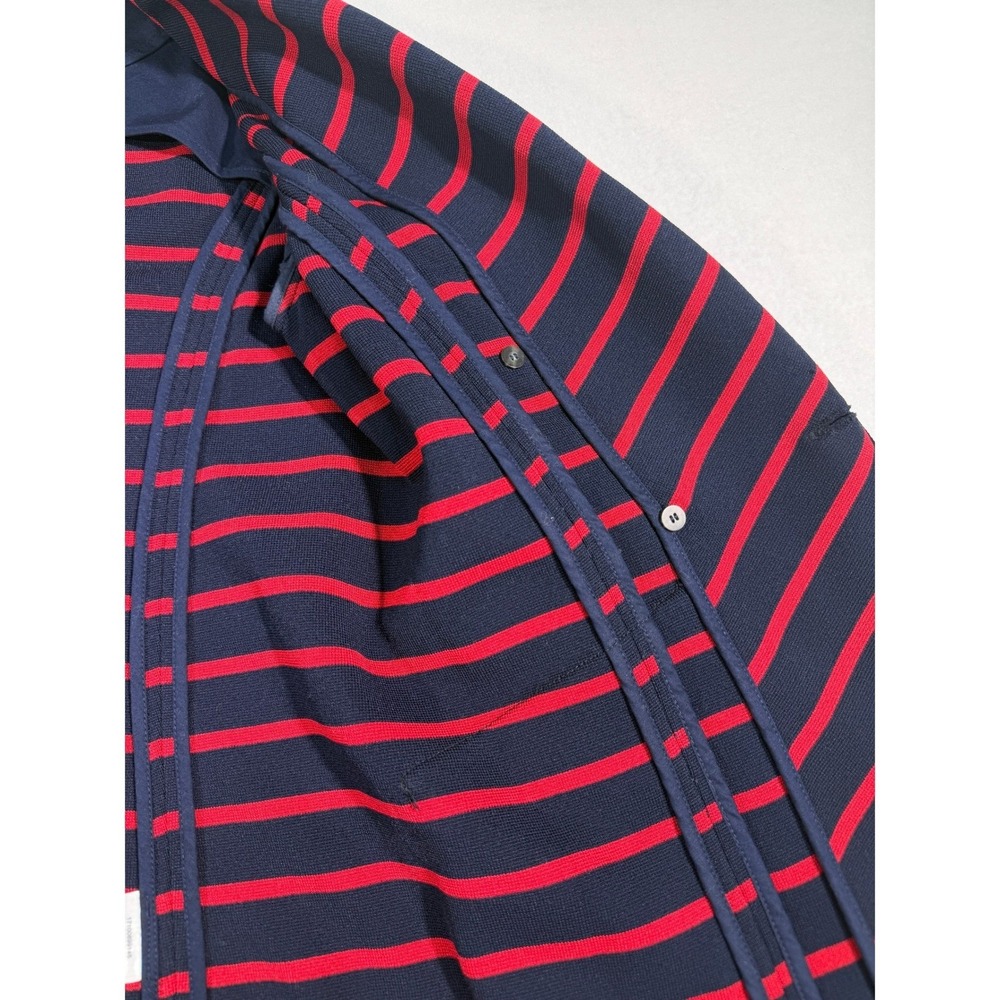 Veronica Beard Fontana Dickey Blazer Women's Medium Navy Red Striped Knit USA - Picture 15 of 16